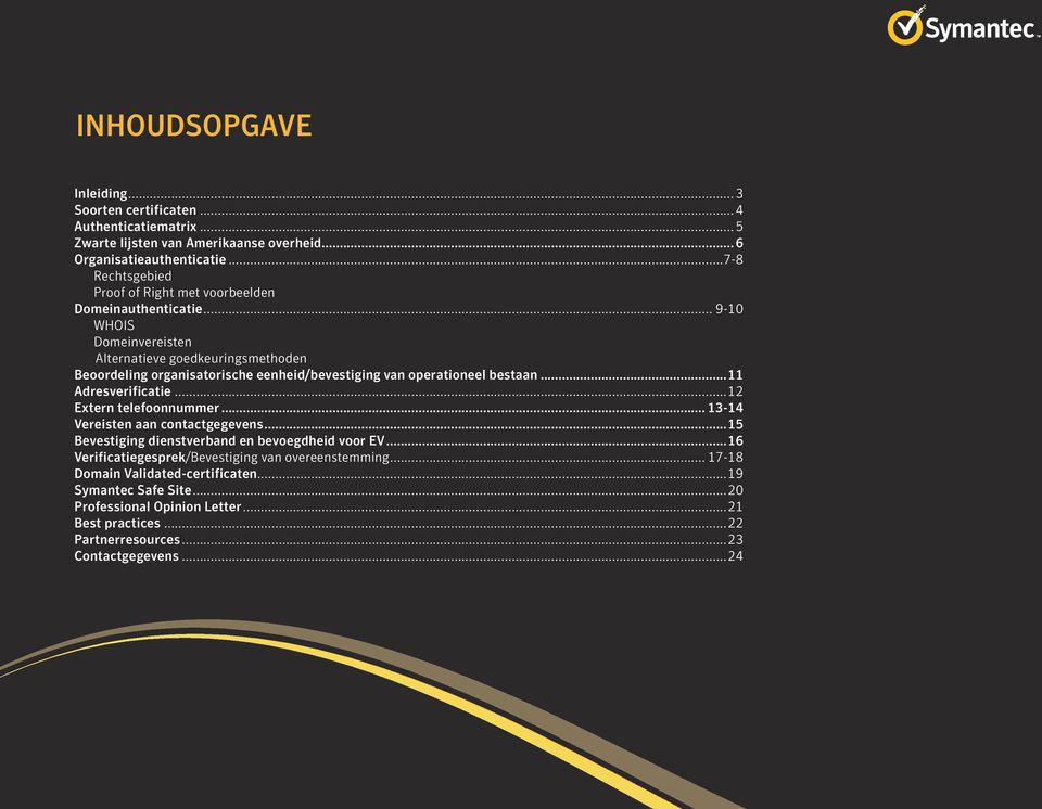 .. 9-10 WHOIS Domeinvereisten Alternatieve goedkeuringsmethoden Beoordeling organisatorische eenheid/bevestiging van operationeel bestaan...11 Adresverificatie.