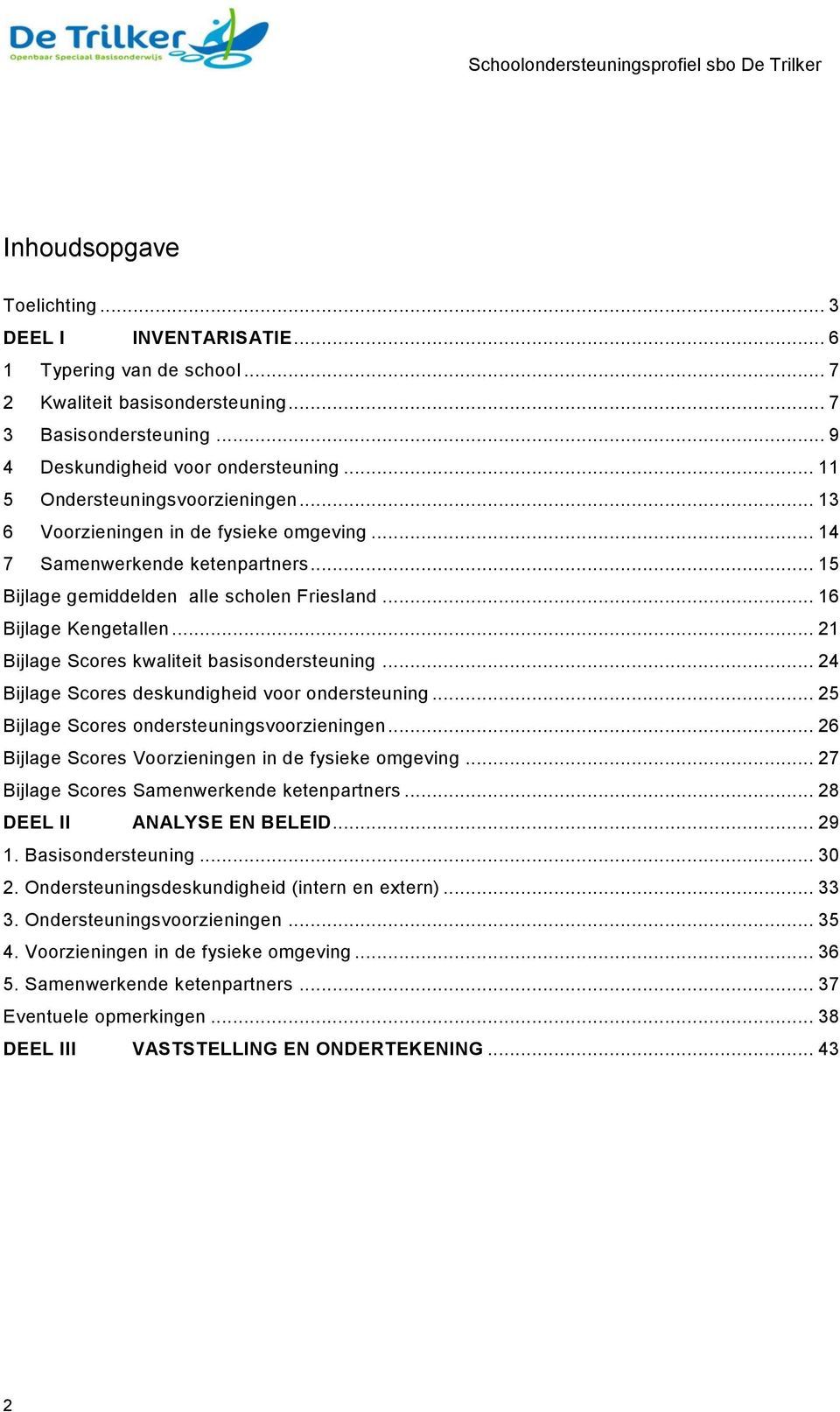 .. 21 Bijlage Scores kwaliteit basisondersteuning... 24 Bijlage Scores deskundigheid voor ondersteuning... 25 Bijlage Scores ondersteuningsvoorzieningen.