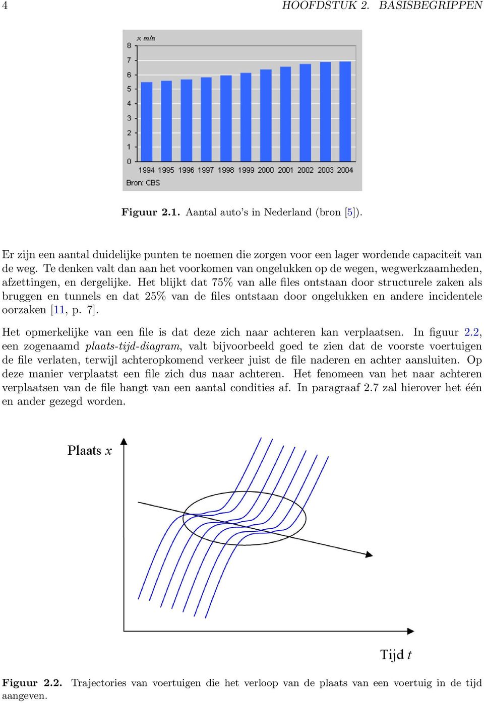 Het blijkt dat 75% van alle files ontstaan door structurele zaken als bruggen en tunnels en dat 25% van de files ontstaan door ongelukken en andere incidentele oorzaken [11, p. 7].