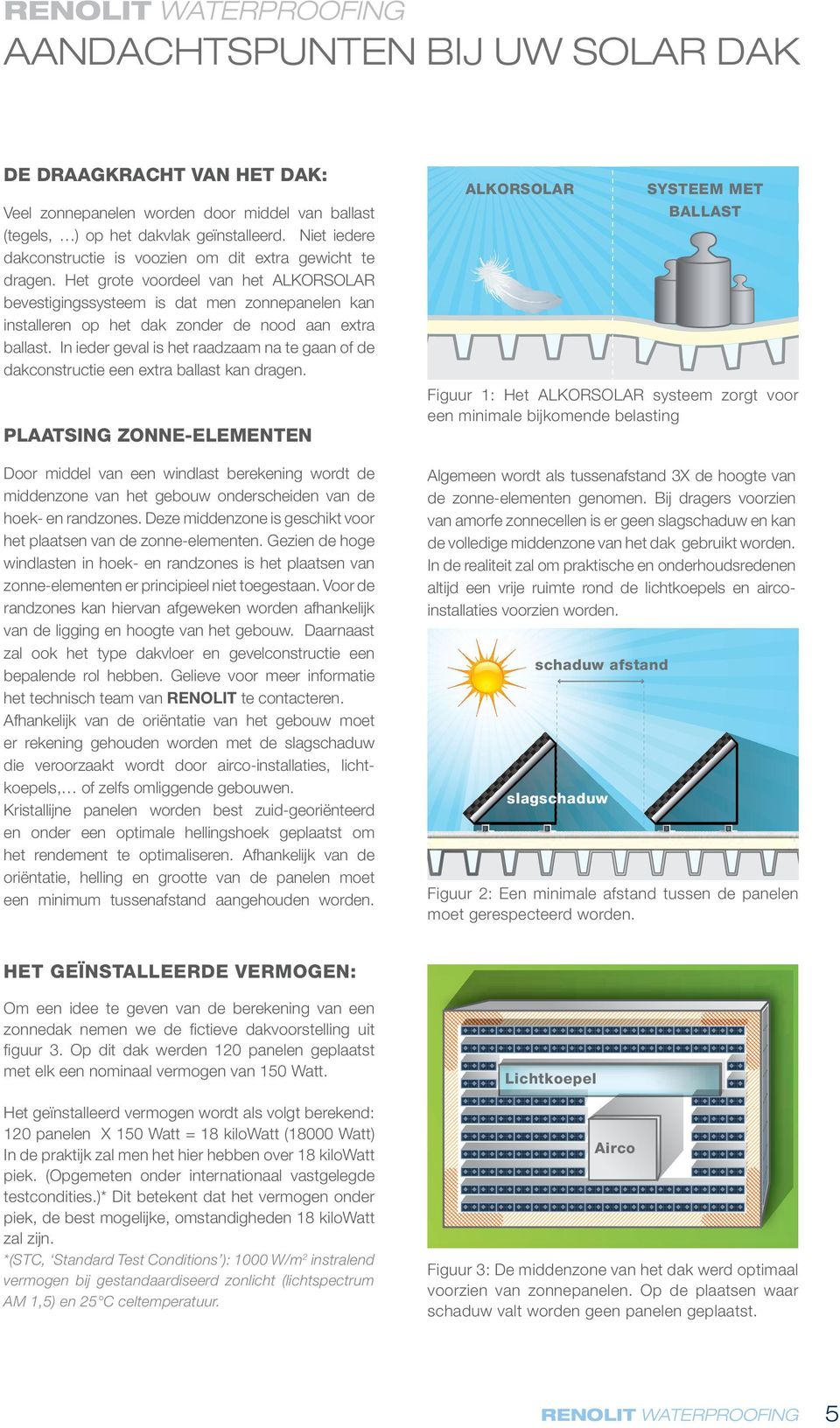 Het grote voordeel van het ALKORSOLAR bevestigingssysteem is dat men zonnepanelen kan installeren op het dak zonder de nood aan extra ballast.