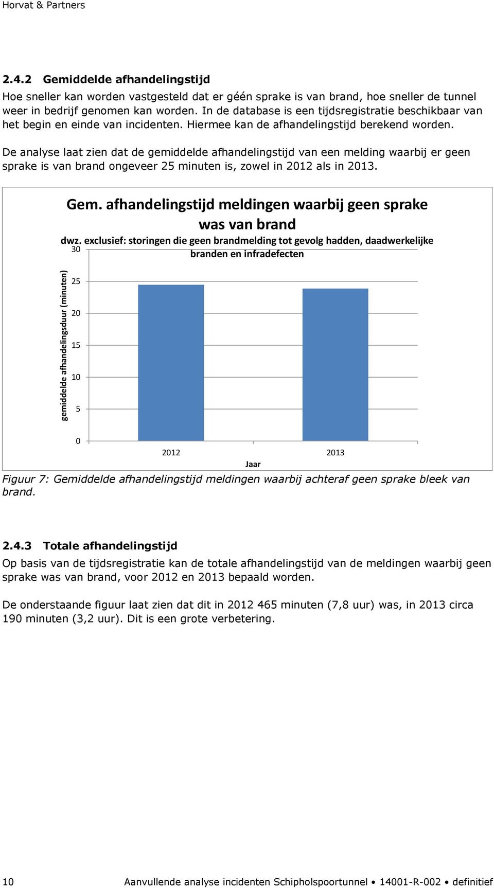 In de database is een tijdsregistratie beschikbaar van het begin en einde van incidenten. Hiermee kan de afhandelingstijd berekend worden.