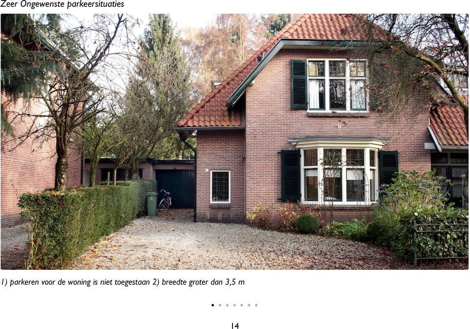 parkeren voor de woning is