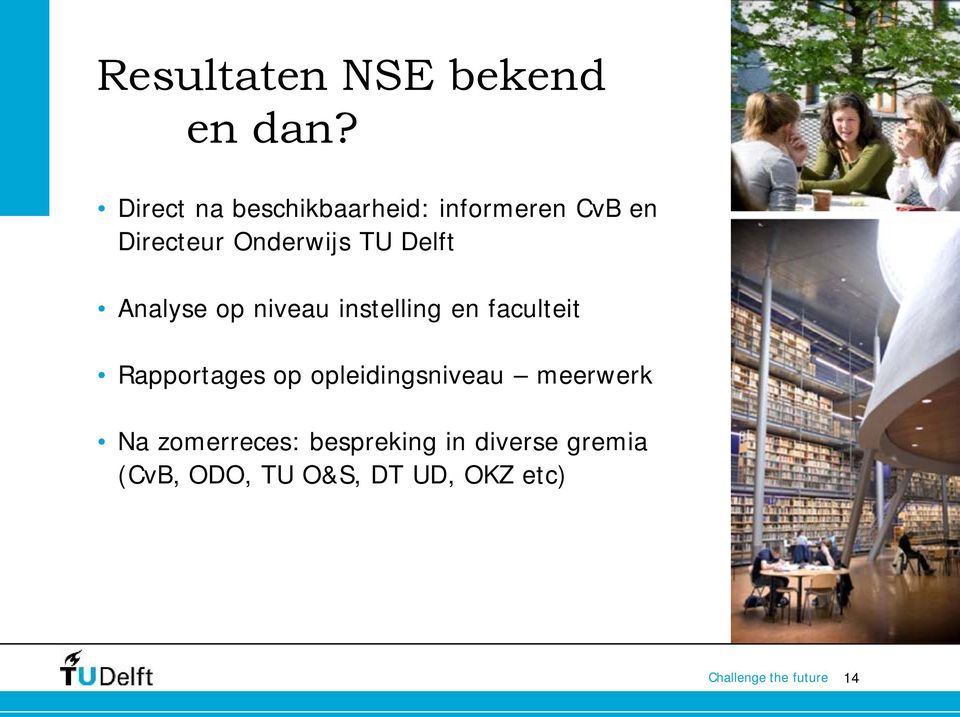 TU Delft Analyse op niveau instelling en faculteit Rapportages op