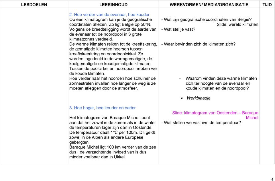 De warme klimaten reiken tot de kreeftskering, de gematigde klimaten heersen tussen kreeftskeerkring en noordpoolcirkel.