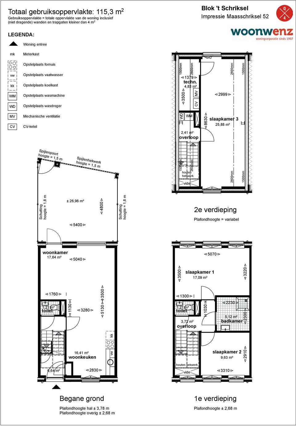 17,64 m² 5040 17,09 m² 1760 1130 3280 3500 5130 3,72 m² 5,12 m² 3500 3220