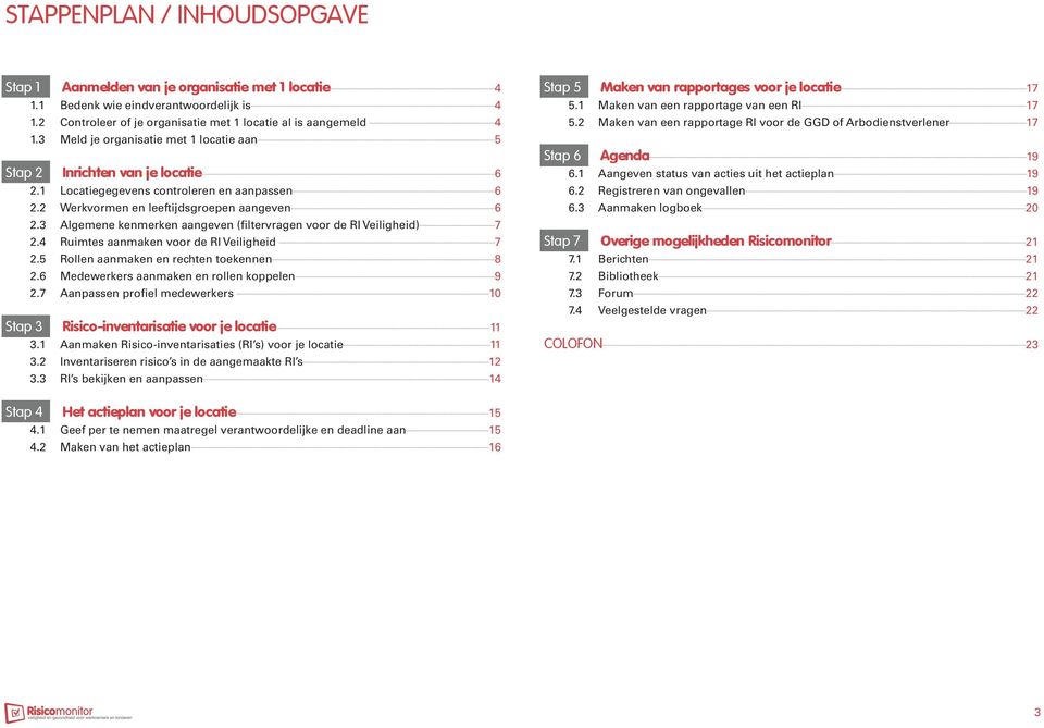 2 Werkvormen en leeftijdsgroepen aangeven 6 2.3 Algemene kenmerken aangeven (filtervragen voor de RI Veiligheid) 7 2.4 Ruimtes aanmaken voor de RI Veiligheid 7 2.