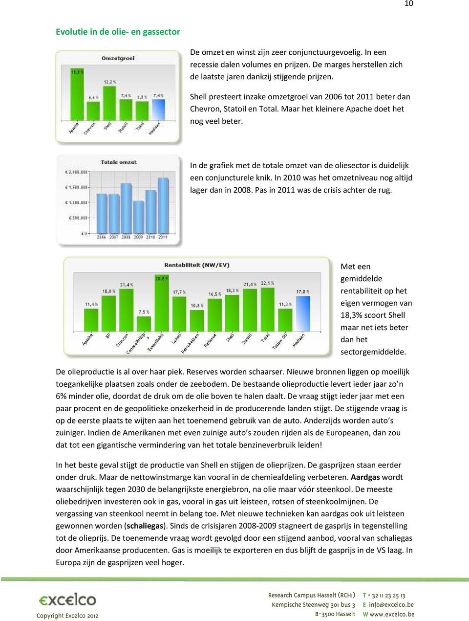 In de grafiek met de totale omzet van de oliesector is duidelijk een conjuncturele knik. In 2010 was het omzetniveau nog altijd lager dan in 2008. Pas in 2011 was de crisis achter de rug.