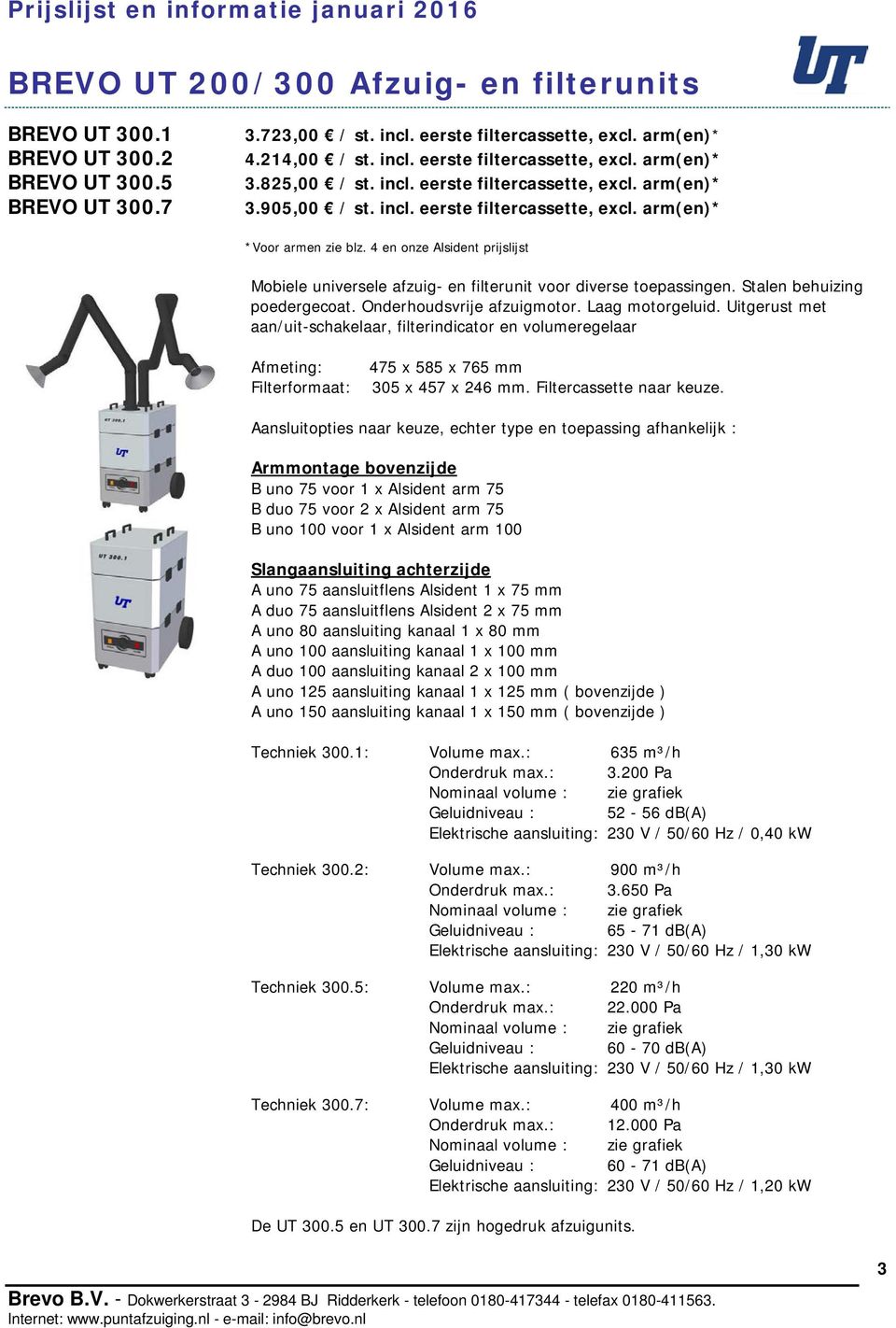 Onderhoudsvrije afzuigmotor. Laag motorgeluid. Uitgerust met aan/uit-schakelaar, filterindicator en volumeregelaar Afmeting: Filterformaat: 475 x 585 x 765 mm 305 x 457 x 246 mm.