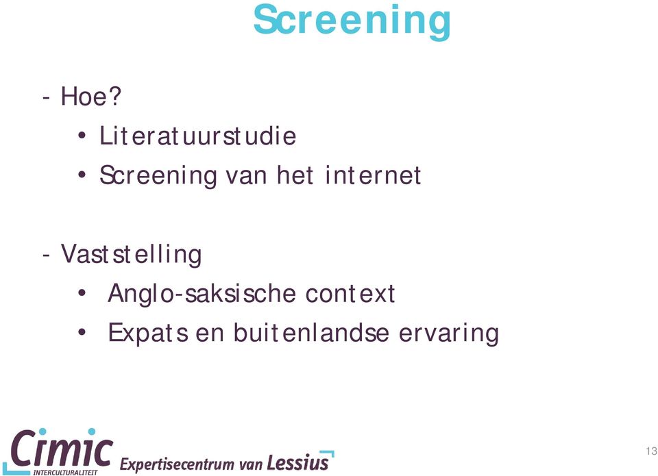 het internet - Vaststelling