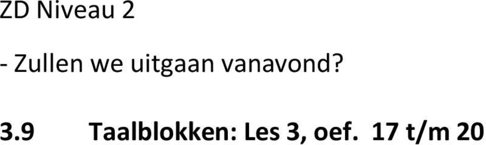 3.9 Taalblokken: