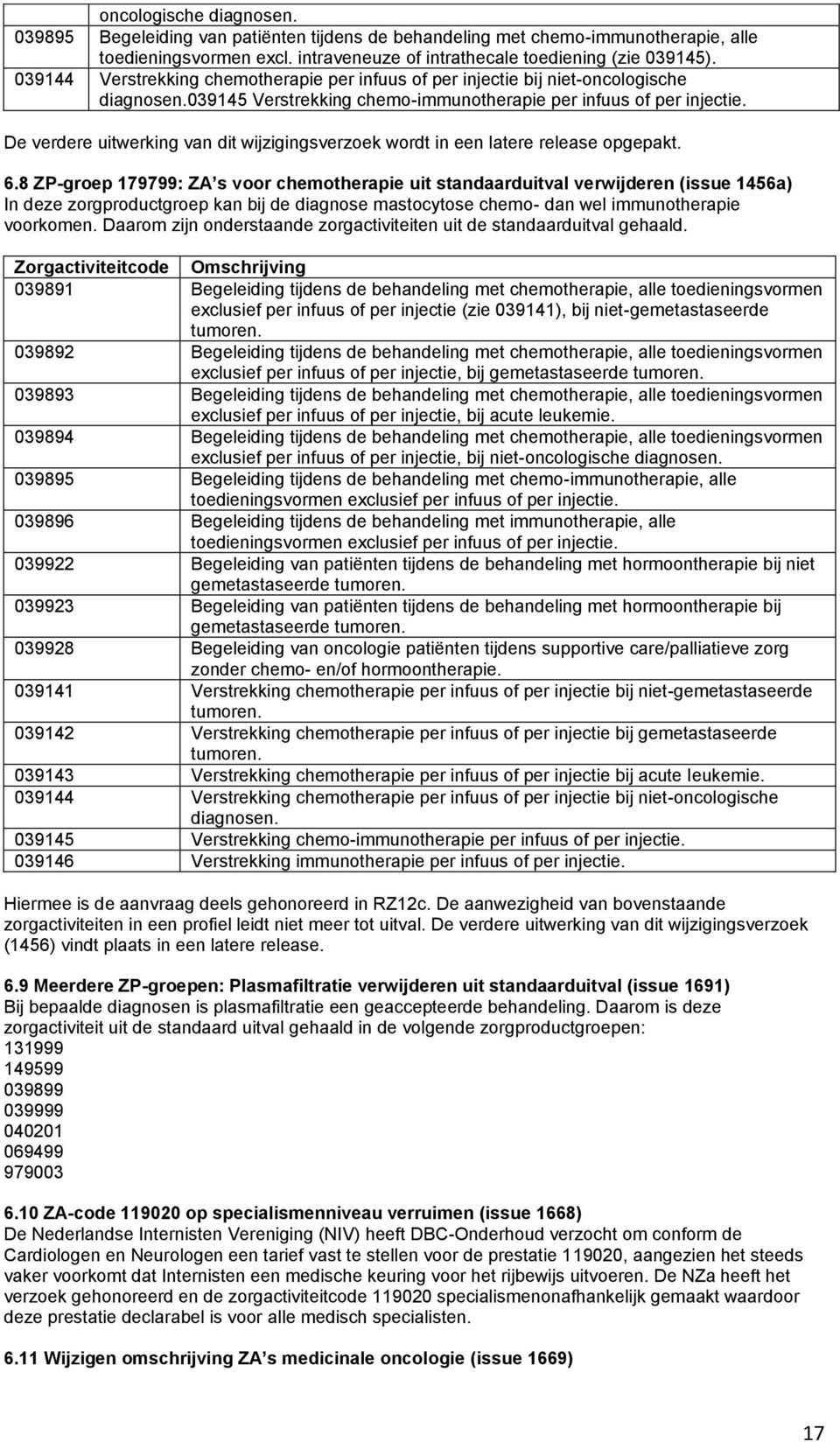 De verdere uitwerking van dit wijzigingsverzoek wordt in een latere release opgepakt. 6.