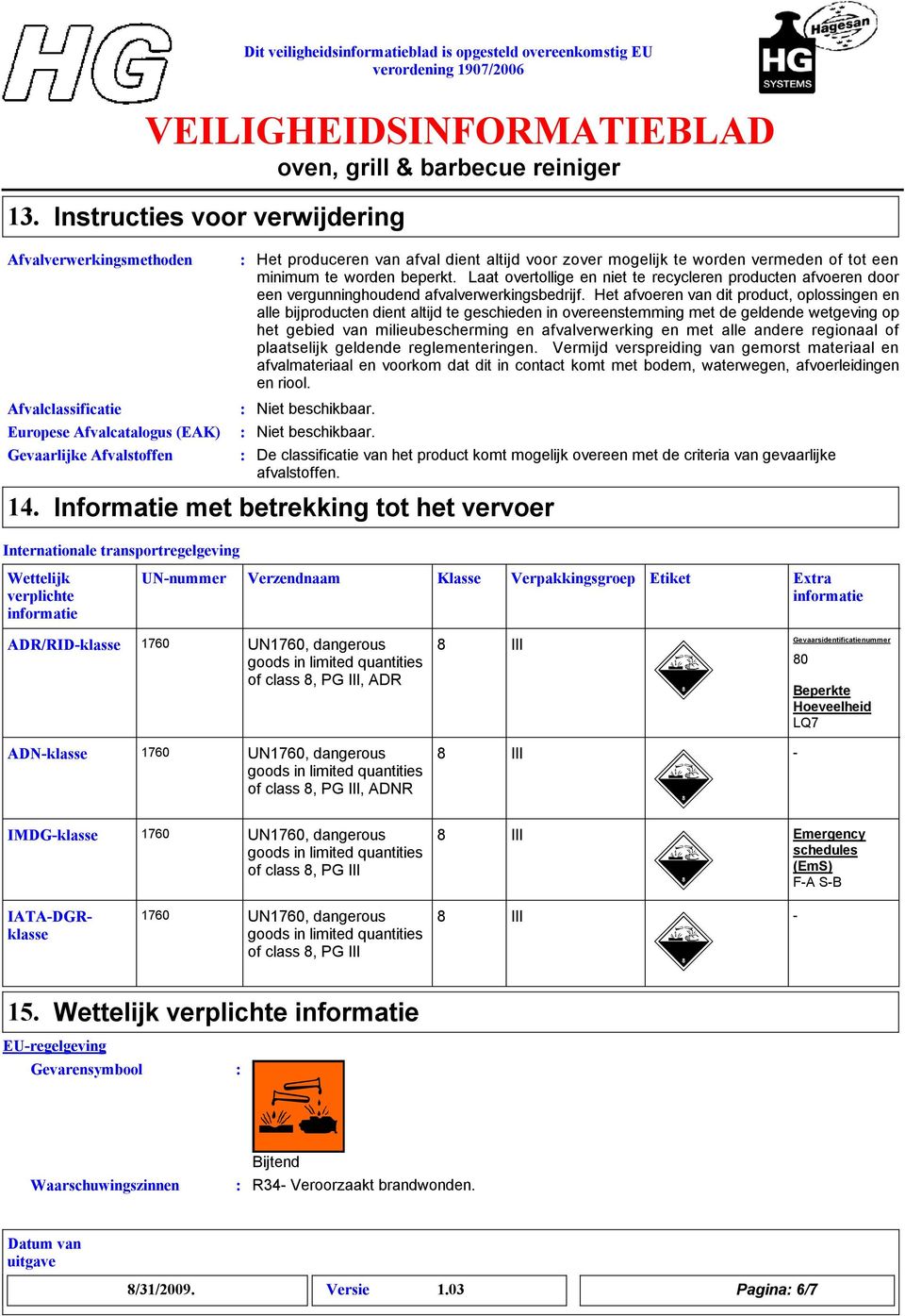 Laat overtollige en niet te recycleren producten afvoeren door een vergunninghoudend afvalverwerkingsbedrijf.