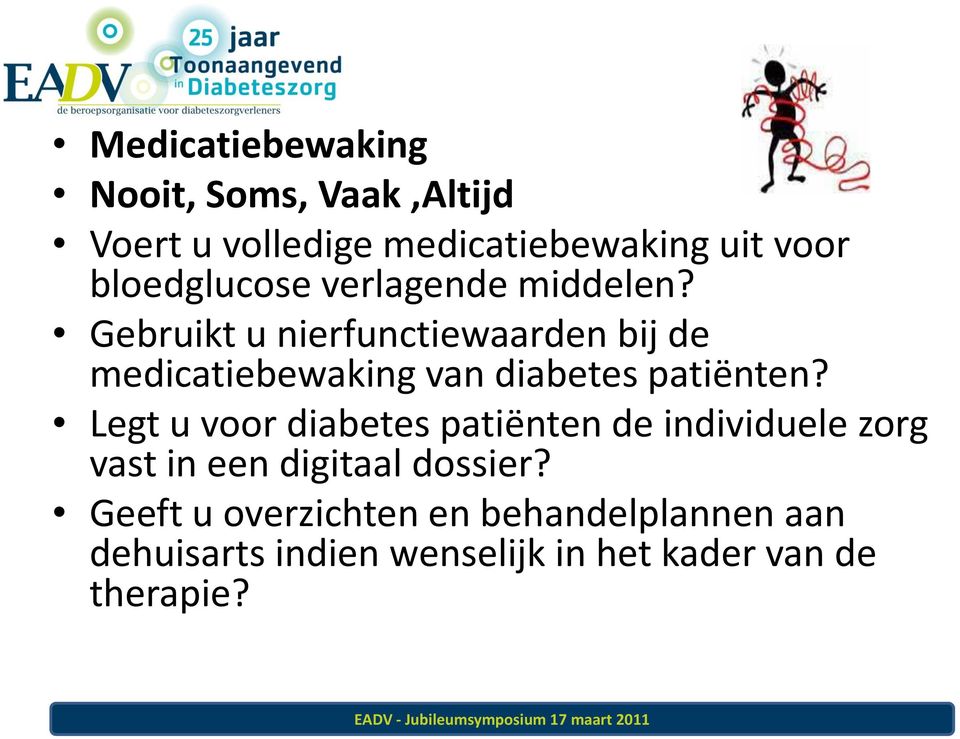 Gebruikt u nierfunctiewaarden bij de medicatiebewaking van diabetes patiënten?