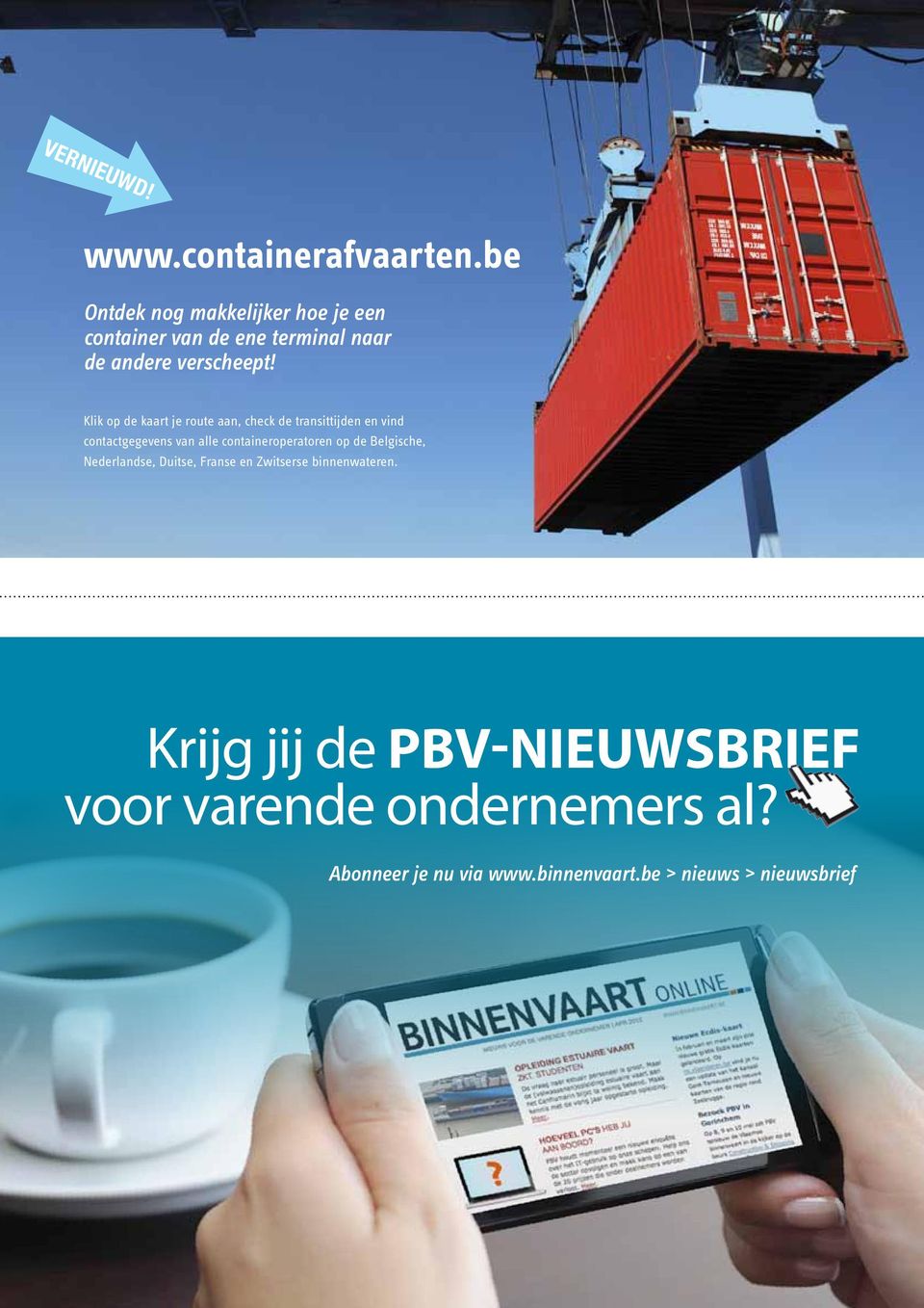 Klik op de kaart je route aan, check de transittijden en vind contactgegevens van alle containeroperatoren