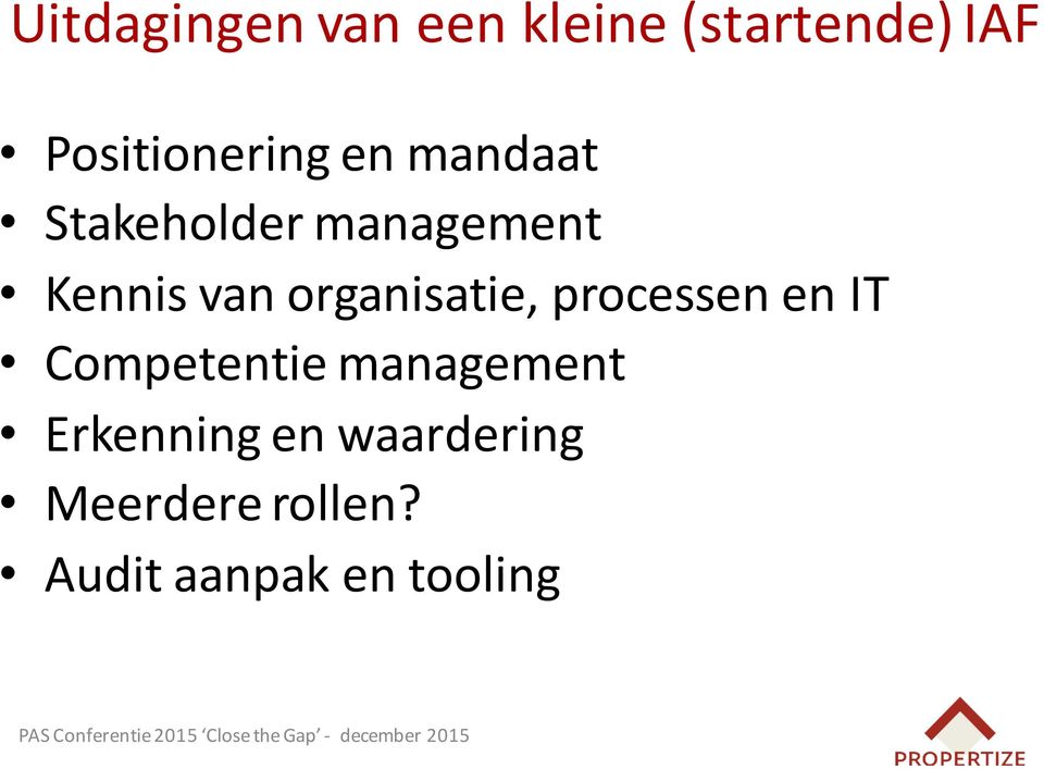 van organisatie, processen en IT Competentie