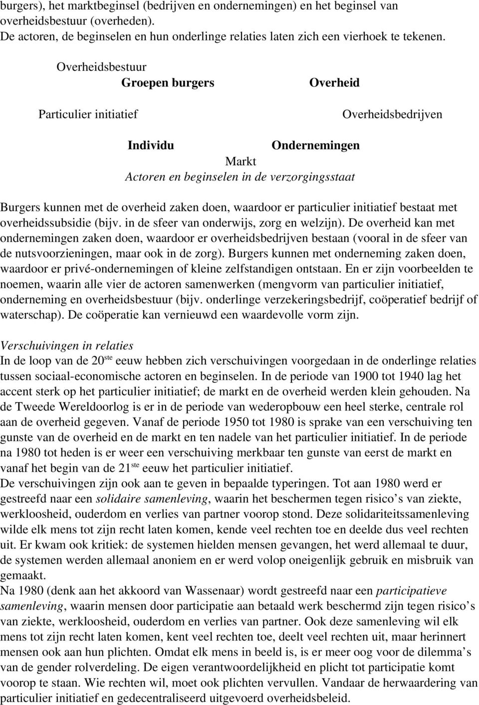 doen, waardoor er particulier initiatief bestaat met overheidssubsidie (bijv. in de sfeer van onderwijs, zorg en welzijn).