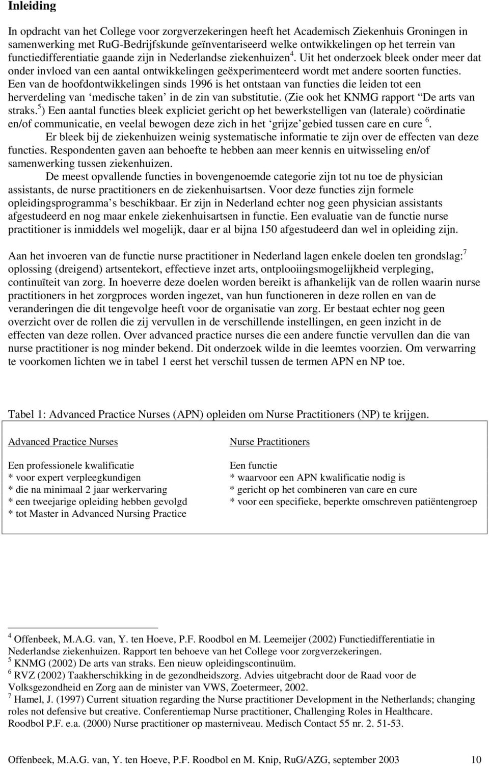 Een van de hoofdontwikkelingen sinds 1996 is het ontstaan van functies die leiden tot een herverdeling van medische taken in de zin van substitutie. (Zie ook het KNMG rapport De arts van straks.