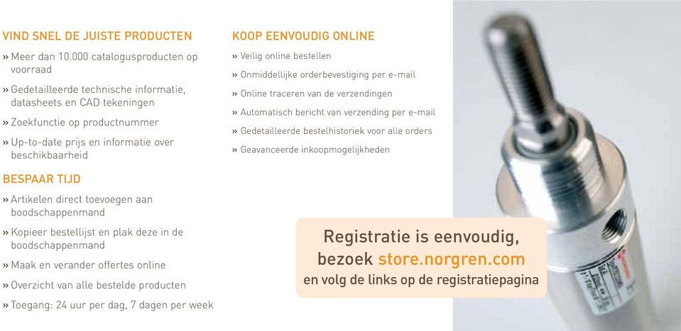 Artikelen direct toevoegen aan boodschappenmand» Kopieer bestellijst en plak deze in de boodschappenmand» Maak en verander offertes online» Overzicht van alle bestelde producten» Toegang: 24 uur per