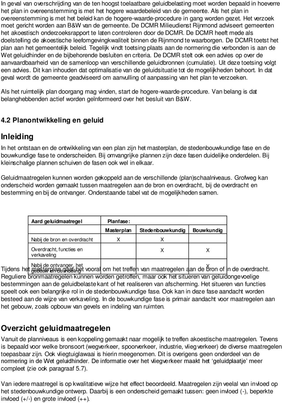 De DCMR Milieudienst Rijnmond adviseert gemeenten het akoestisch onderzoeksrapport te laten controleren door de DCMR.