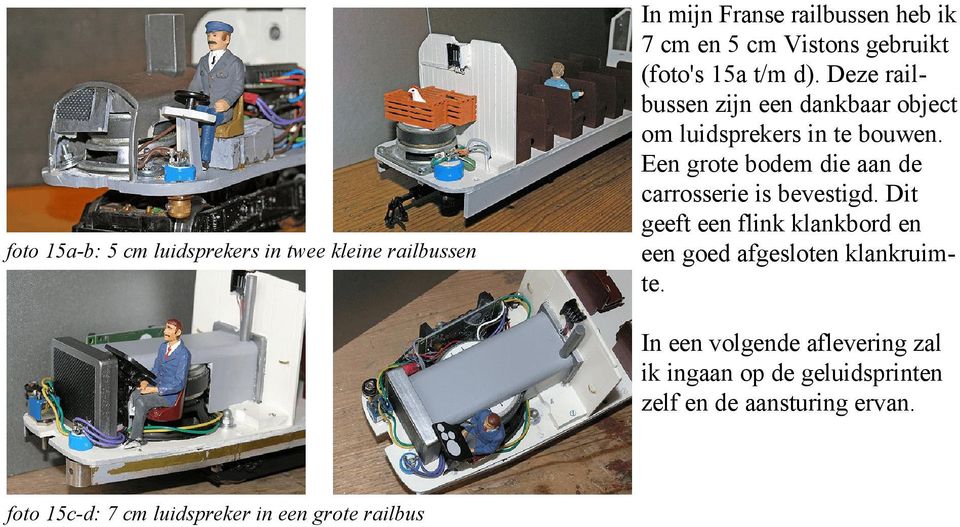 Een grote bodem die aan de carrosserie is bevestigd. Dit geeft een flink klankbord en een goed afgesloten klankruimte.