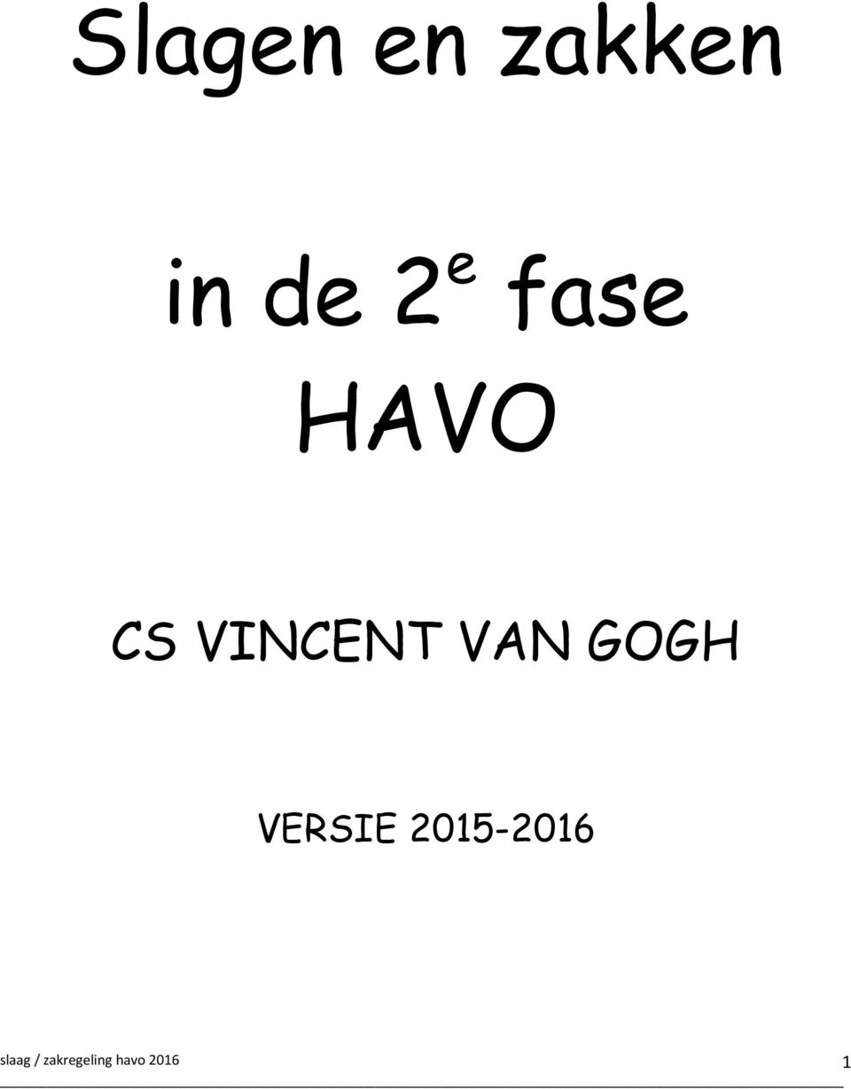 HAVO CS VINCENT