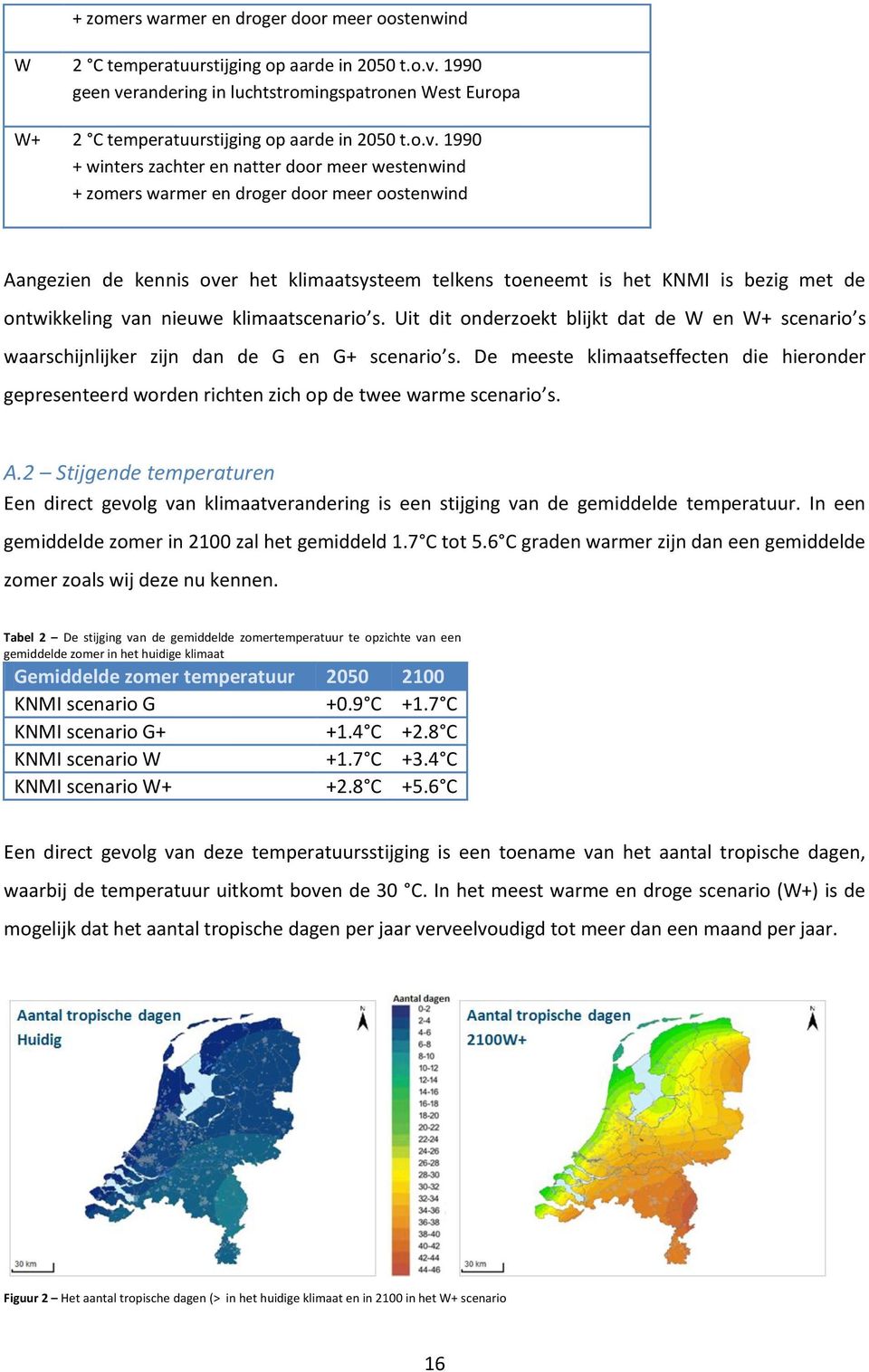 randering in luchtstromingspatronen West Europa W+ 2 C temperatuurstijging op aarde in 2050 t.o.v.