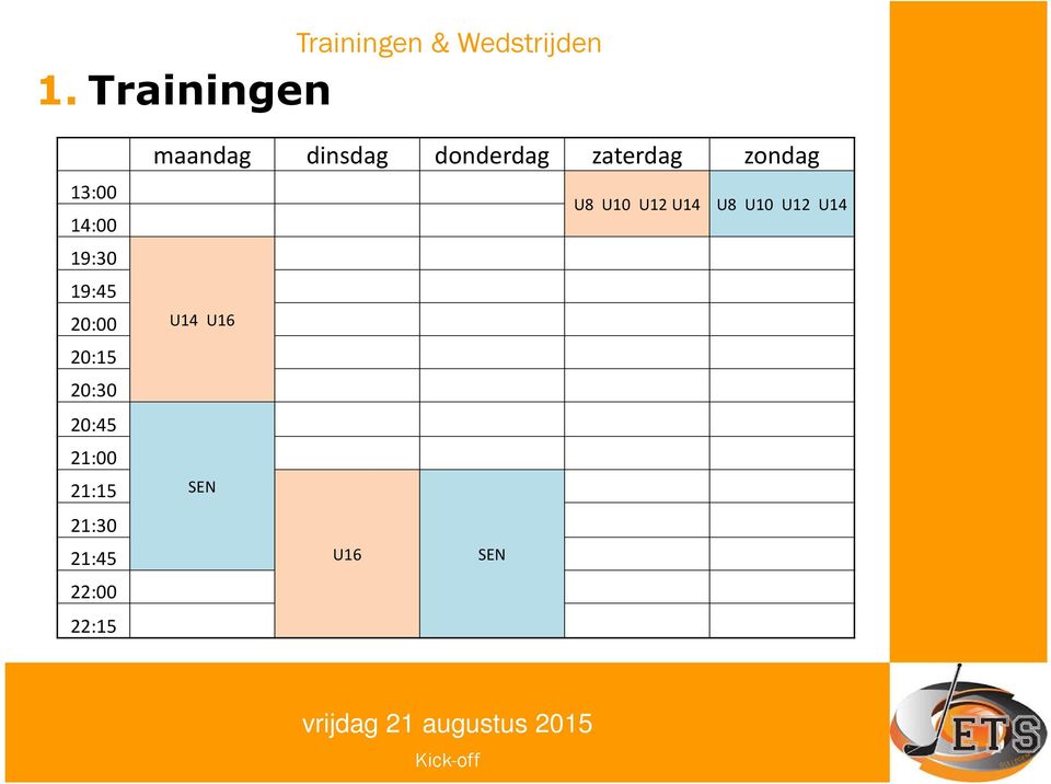 20:45 21:00 21:15 21:30 21:45 22:00 22:15 maandag