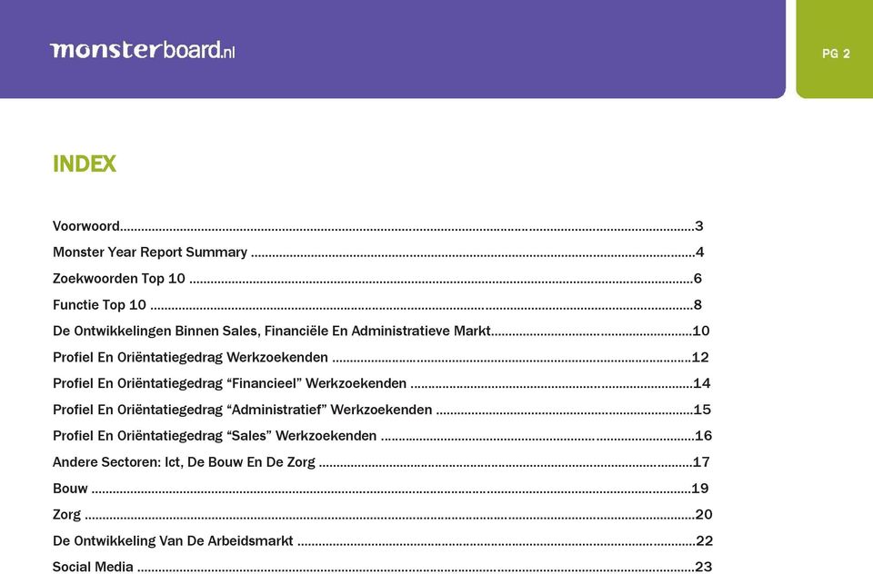 ..12 Profiel En Oriëntatiegedrag Financieel Werkzoekenden...14 Profiel En Oriëntatiegedrag Administratief Werkzoekenden.