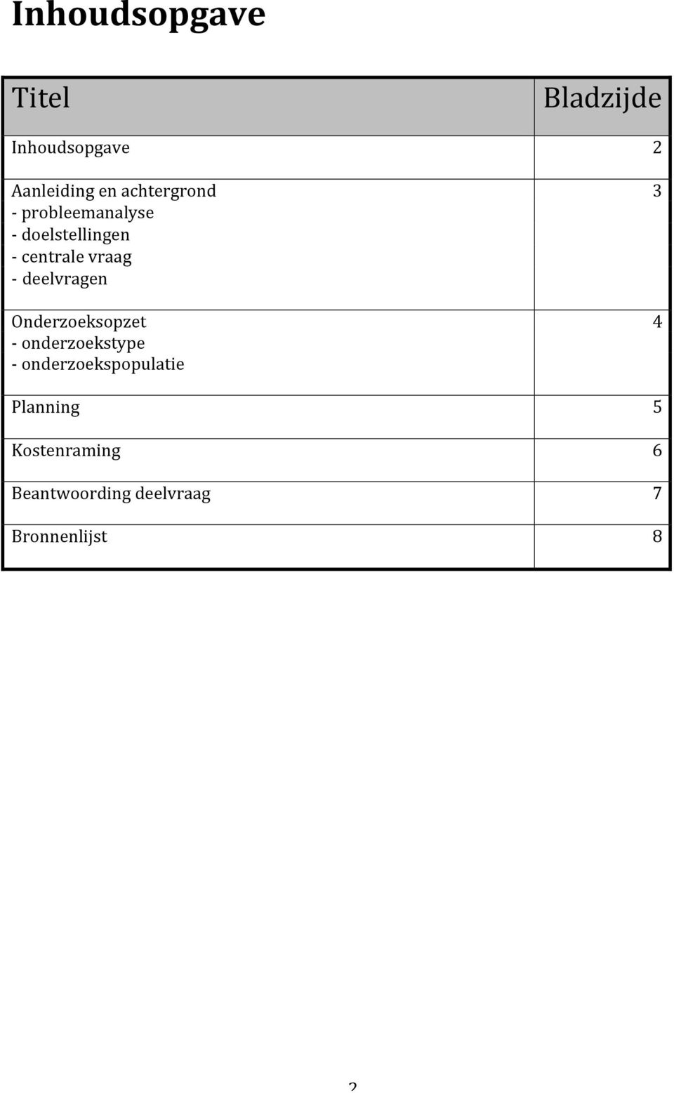 Onderzoeksopzet onderzoekstype onderzoekspopulatie Planning