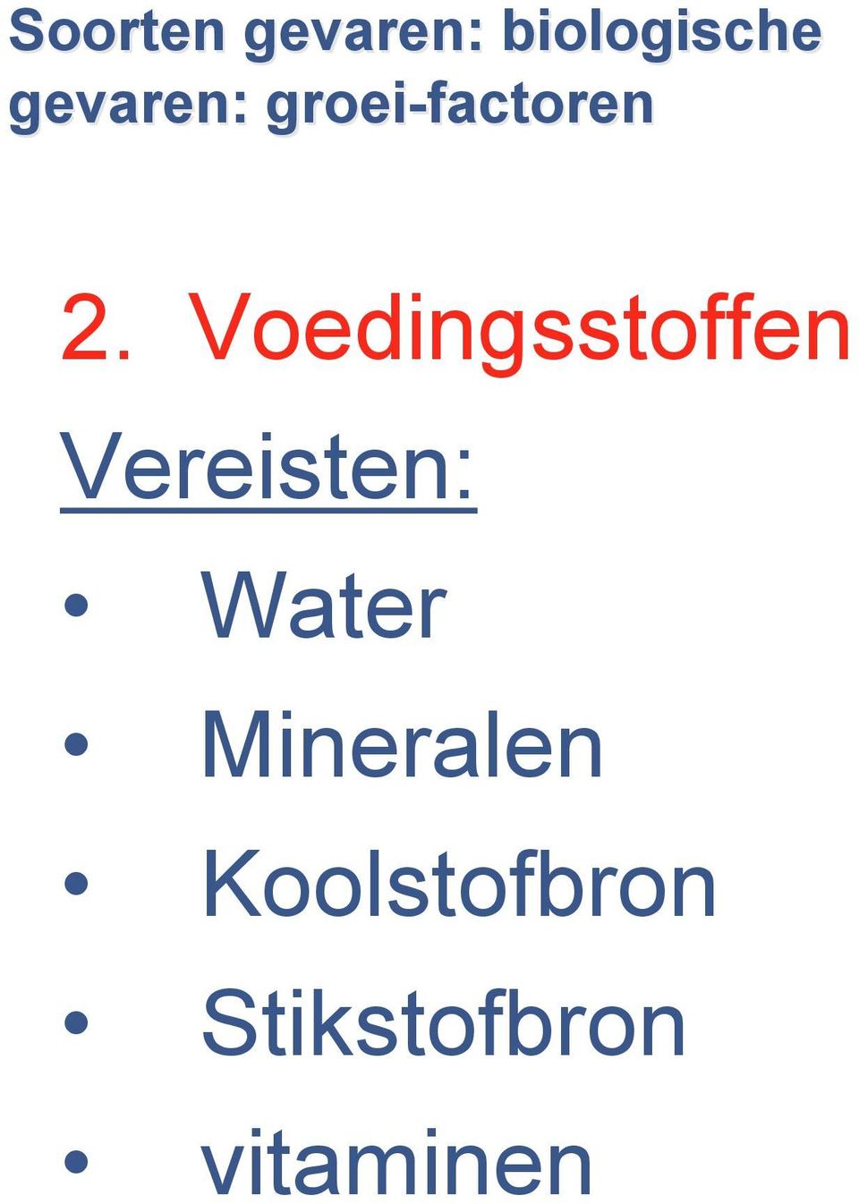 Voedingsstoffen Vereisten: Water