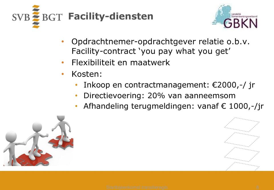 Facility-contract you pay what you get Flexibiliteit en maatwerk