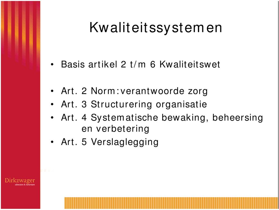3 Structurering organisatie Art.