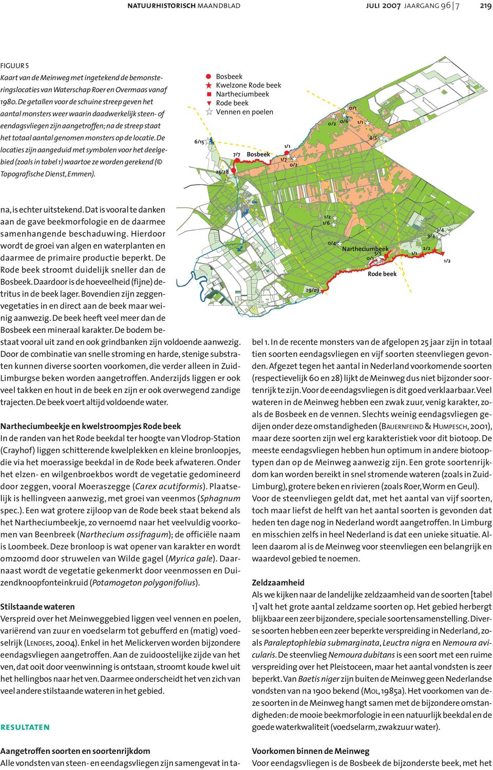 De locaties zijn aangeduid met symbolen voor het deelgebied (zoals in tabel 1) waartoe ze worden gerekend ( Topografische Dienst, Emmen).