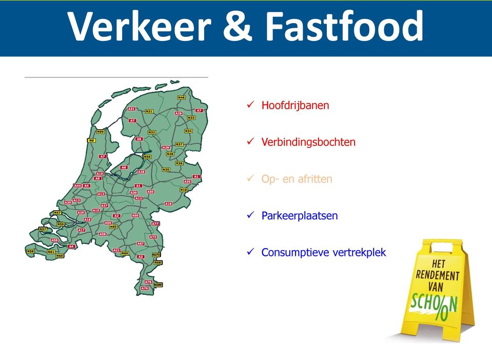 Verbindingsbochten Op- en afritten