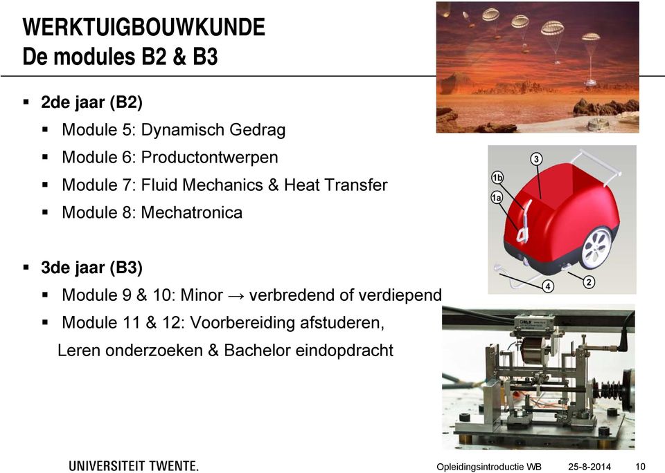 3de jaar (B3) Module 9 & 10: Minor verbredend of verdiepend Module 11 & 12: