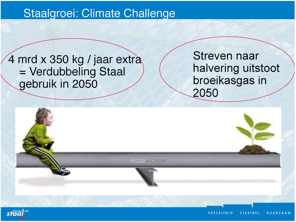 Verdubbeling Staal gebruik in 2050!