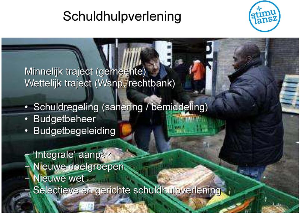 bemiddeling) Budgetbeheer Budgetbegeleiding Integrale aanpak