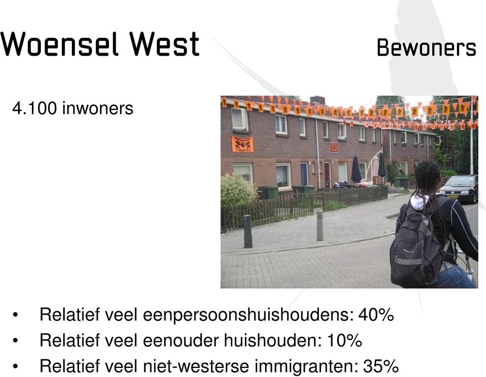 eenpersoonshuishoudens: 40% Relatief