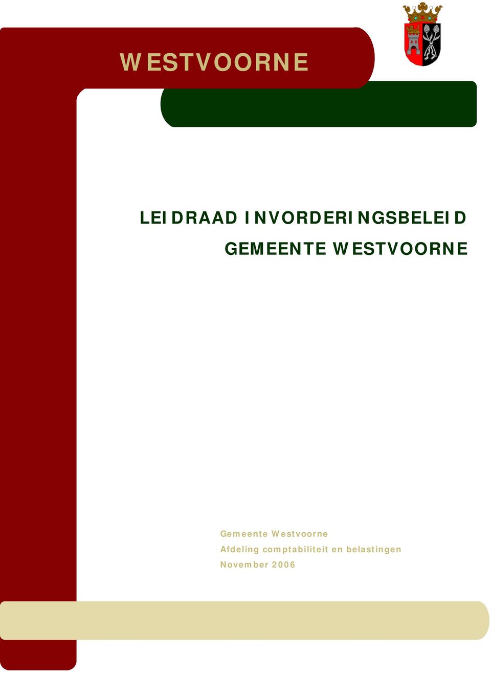WESTVOORNE Gemeente Westvoorne