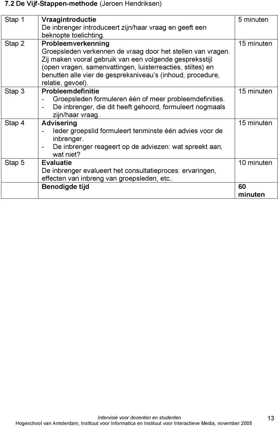 Zij maken vooral gebruik van een volgende gespreksstijl (open vragen, samenvattingen, luisterreacties, stiltes) en benutten alle vier de gespreksniveau s (inhoud, procedure, relatie, gevoel).