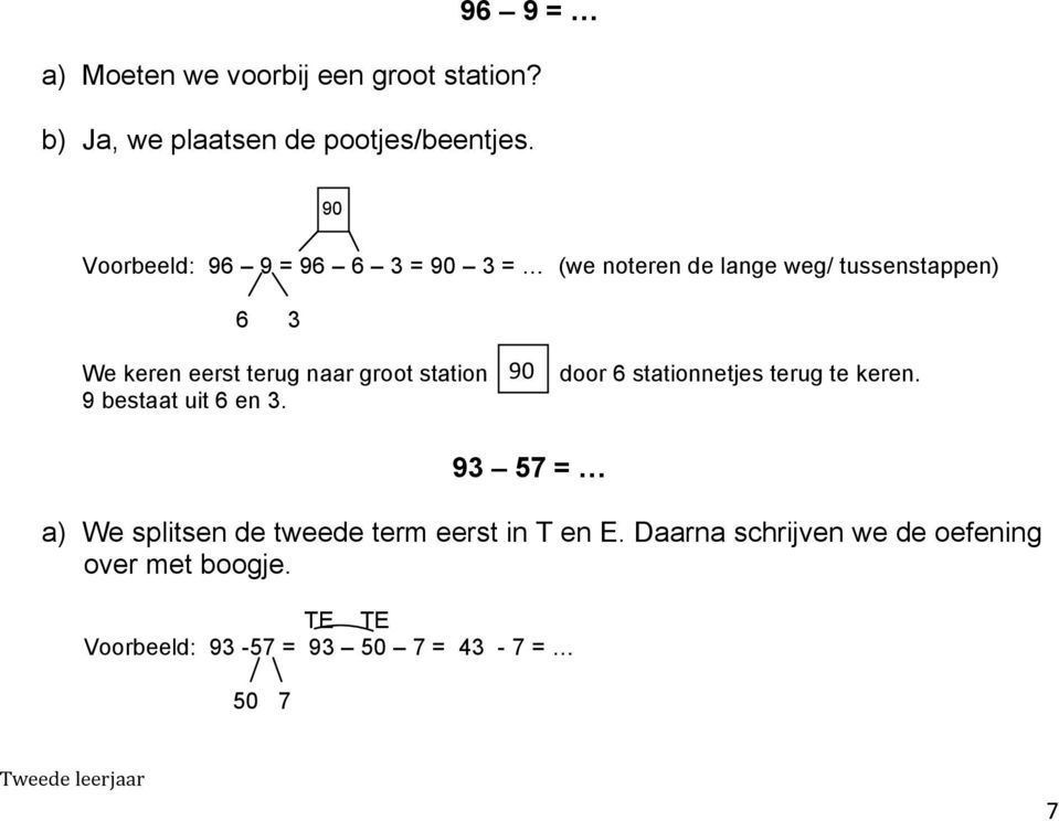 groot station 9 bestaat uit 6 en 3. 90 door 6 stationnetjes terug te keren.