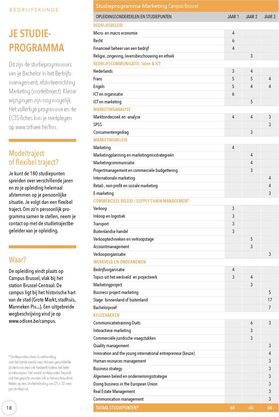 Je kunt de 180 studiepunten spreiden over verschillende jaren en zo je opleiding helemaal afstemmen op je persoonlijke situatie. Je volgt dan een flexibel traject.