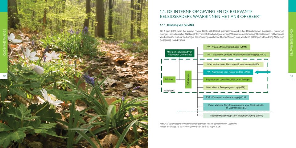 De oprichting van het ANB omvatte een fusie van twee afdelingen: de afdeling Natuur en de afdeling Bos & Groen.