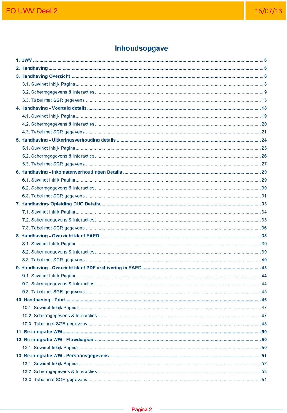 2. Schermgegevens & Interacties... 26 5.3. Tabel met SGR gegevens... 27 6. Handhaving - Inkomverhoudin Details... 29 6.1. Suwinet Inkijk Pagina... 29 6.2. Schermgegevens & Interacties... 30 6.3. Tabel met SGR gegevens... 31 7.