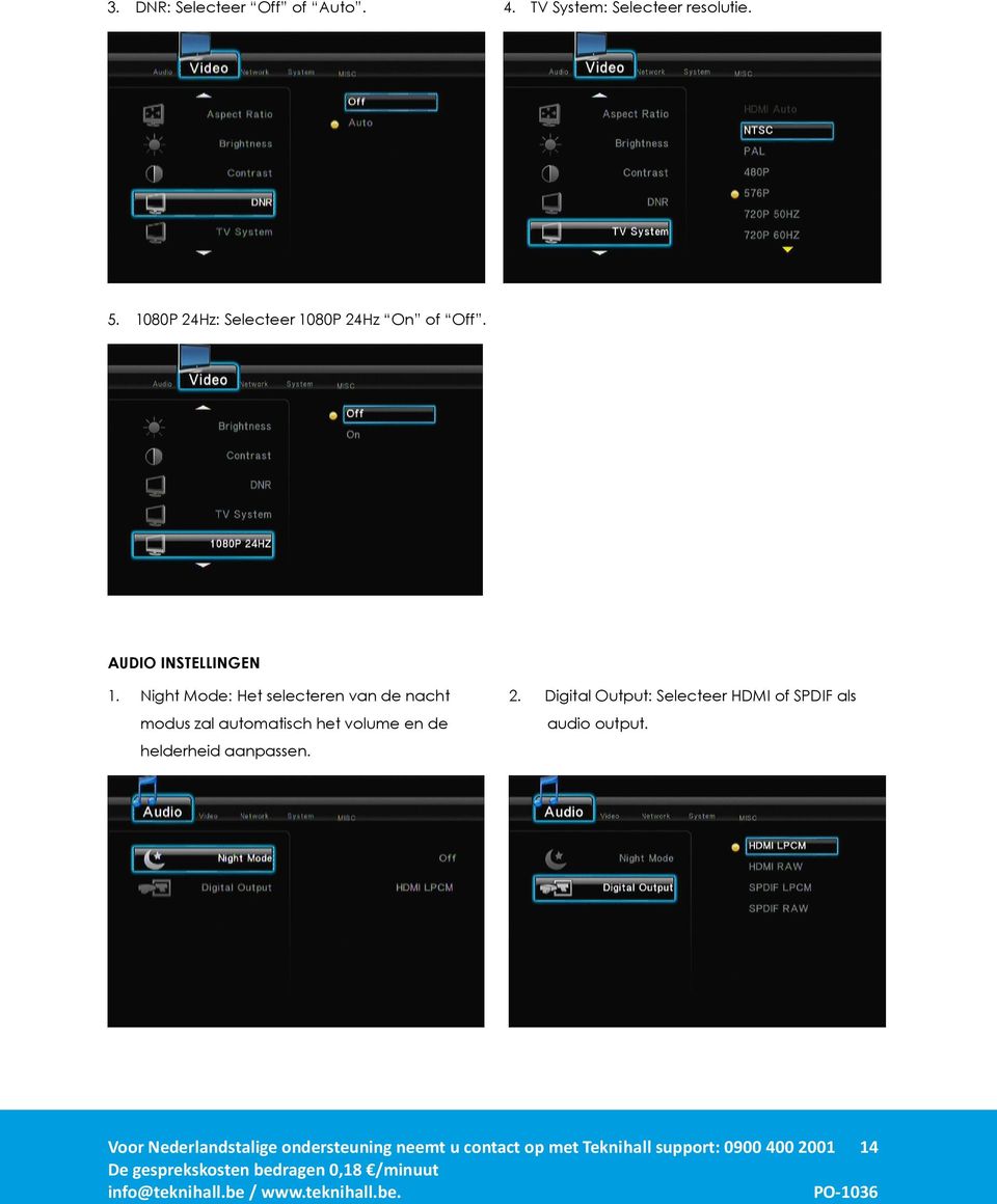 Night Mode: Het selecteren van de nacht 2.