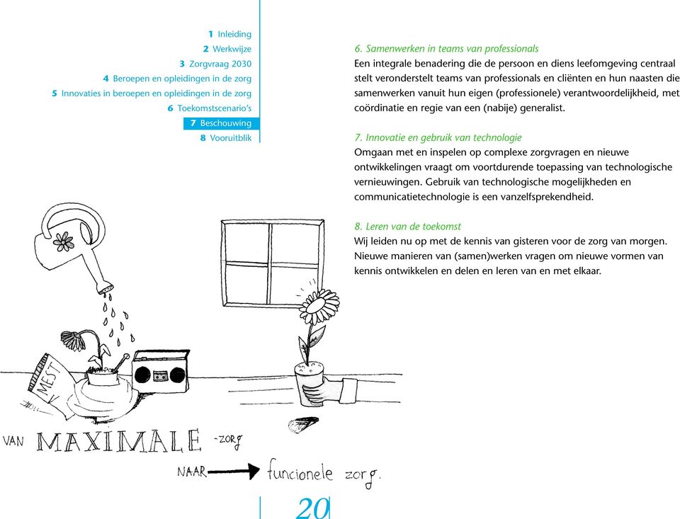 Innovatie en gebruik van technologie Omgaan met en inspelen op complexe zorgvragen en nieuwe ontwikkelingen vraagt om voortdurende toepassing van technologische vernieuwingen.