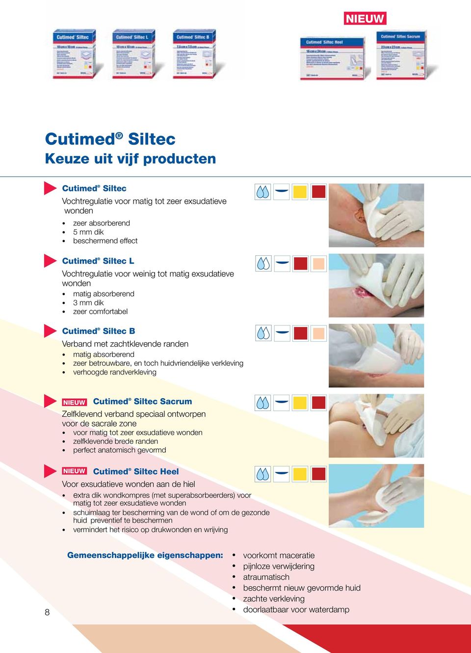 verkleving verhoogde randverkleving NIEUW Cutimed Siltec Sacrum Zelfklevend verband speciaal ontworpen voor de sacrale zone voor matig tot zeer exsudatieve wonden zelfklevende brede randen perfect