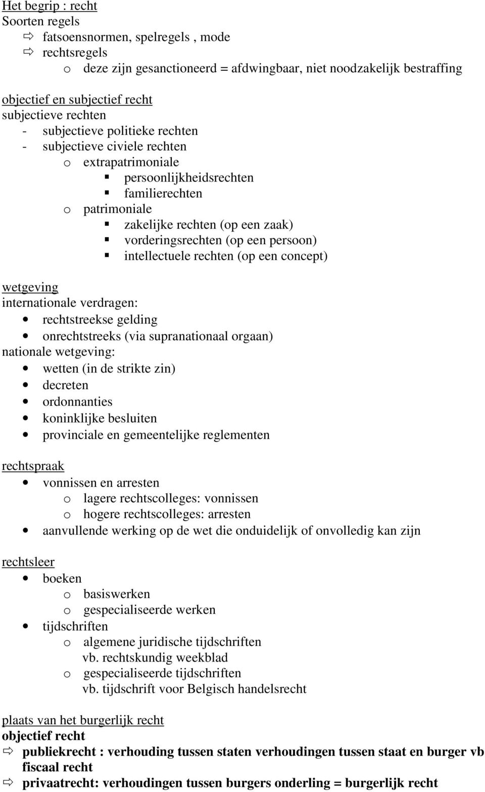 een persoon) intellectuele rechten (op een concept) wetgeving internationale verdragen: rechtstreekse gelding onrechtstreeks (via supranationaal orgaan) nationale wetgeving: wetten (in de strikte