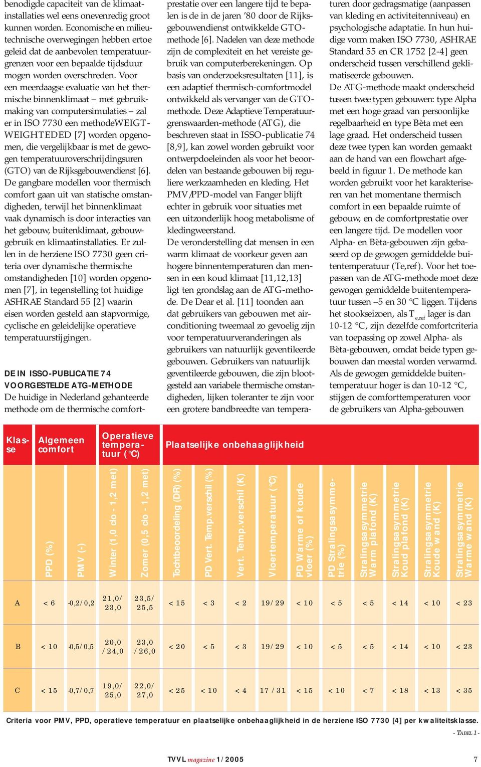 Voor een meerdaagse evaluatie van het thermische binnenklimaat met gebruikmaking van computersimulaties zal er in ISO 7730 een methodeweigt- WEIGHTEDED [7] worden opgenomen, die vergelijkbaar is met