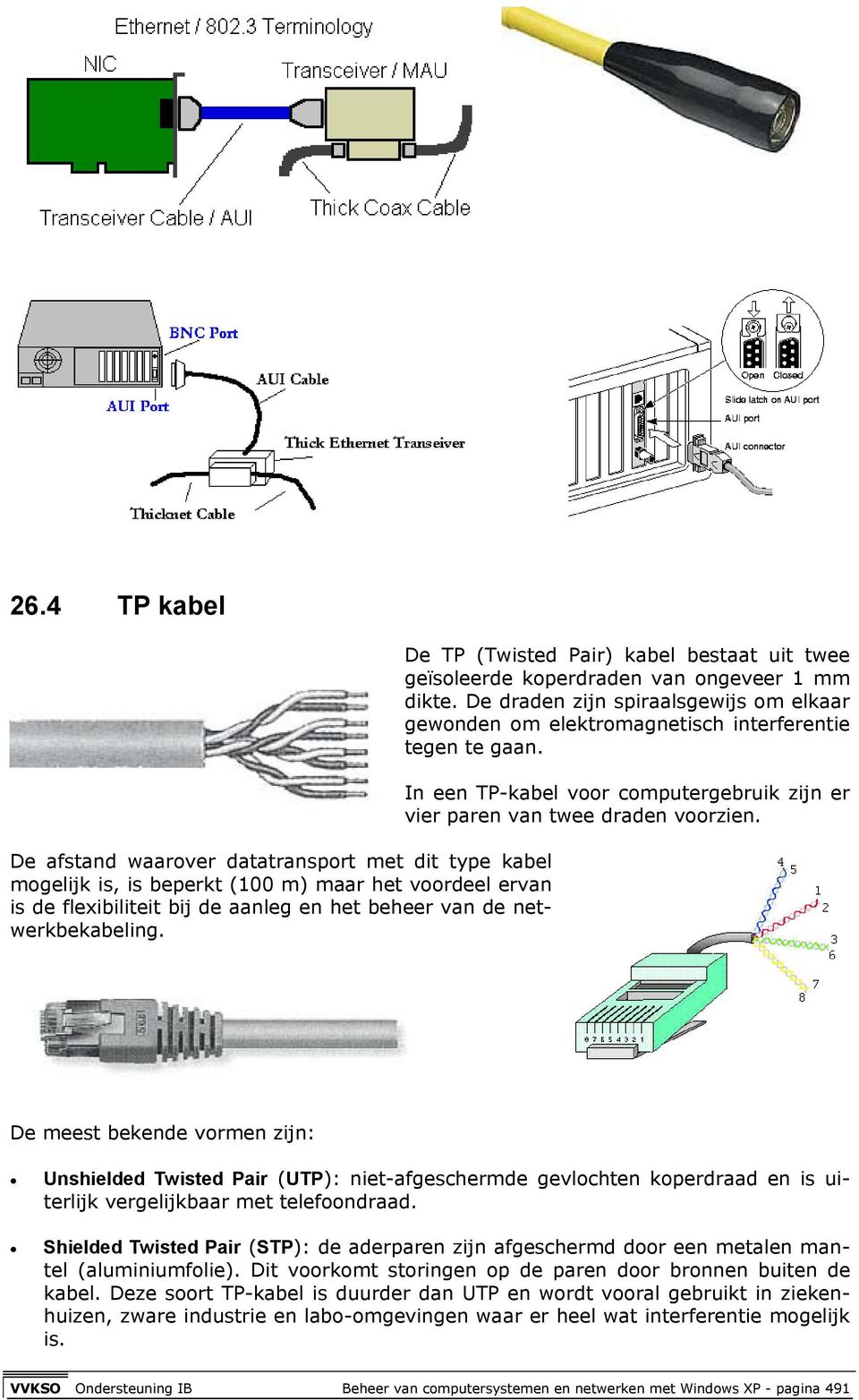 In een TP-kabel voor computergebruik zijn er vier paren van twee draden voorzien.